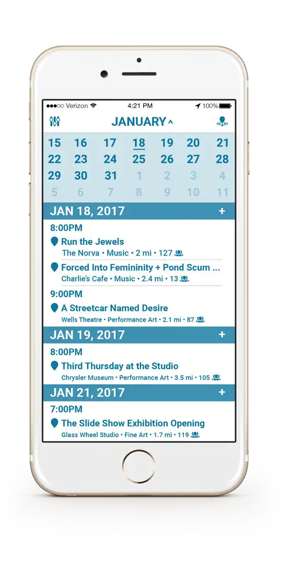 Omnivent Calendar Page