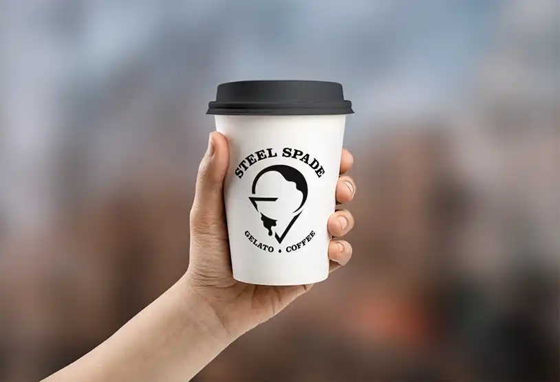 Steel Spade Coffee Cup Mockup