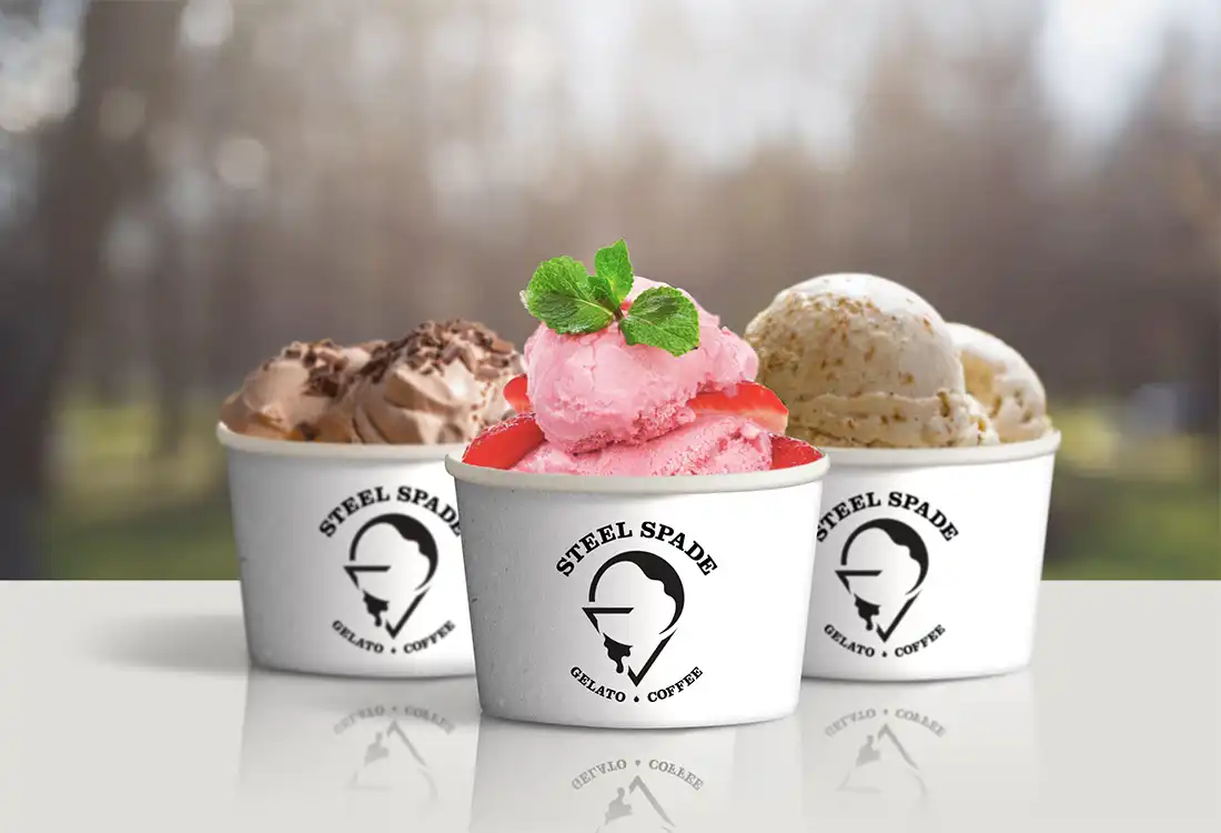 Steel Spade Gelato Cup Mockup